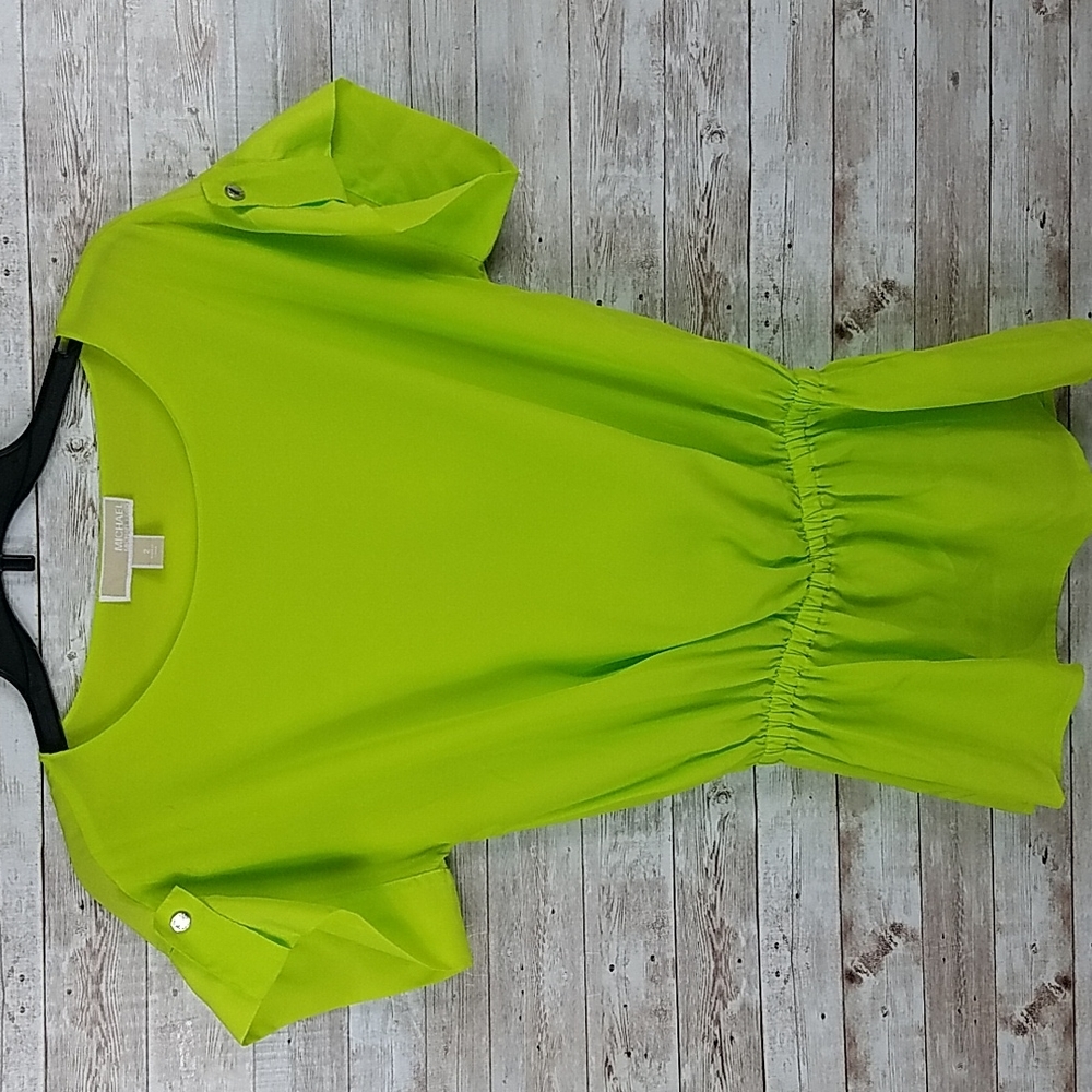 Michael Kors, 0218, neon green top, Size 2 - Picture 2 of 7